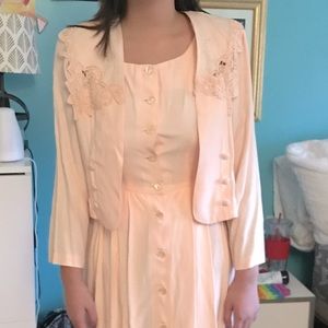 Wild Rose vintage 1980s dress and jacket